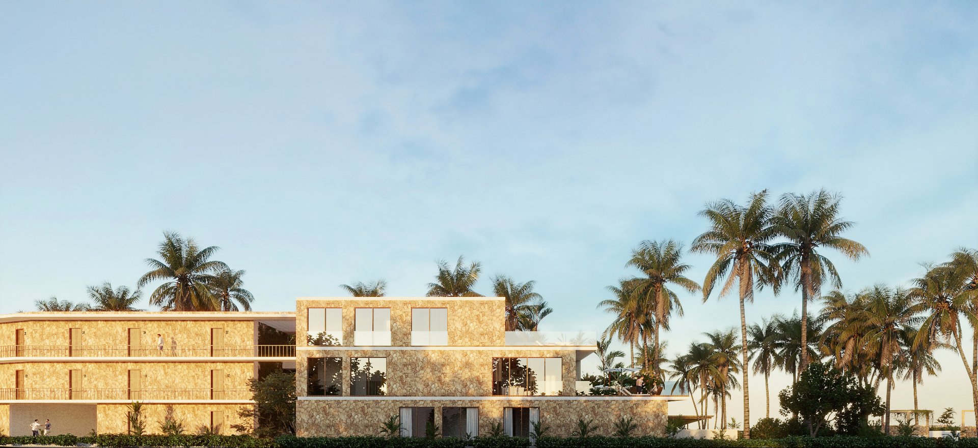 Seasons Zanzibar — coral stone buildings among palms, Pongwe east coast