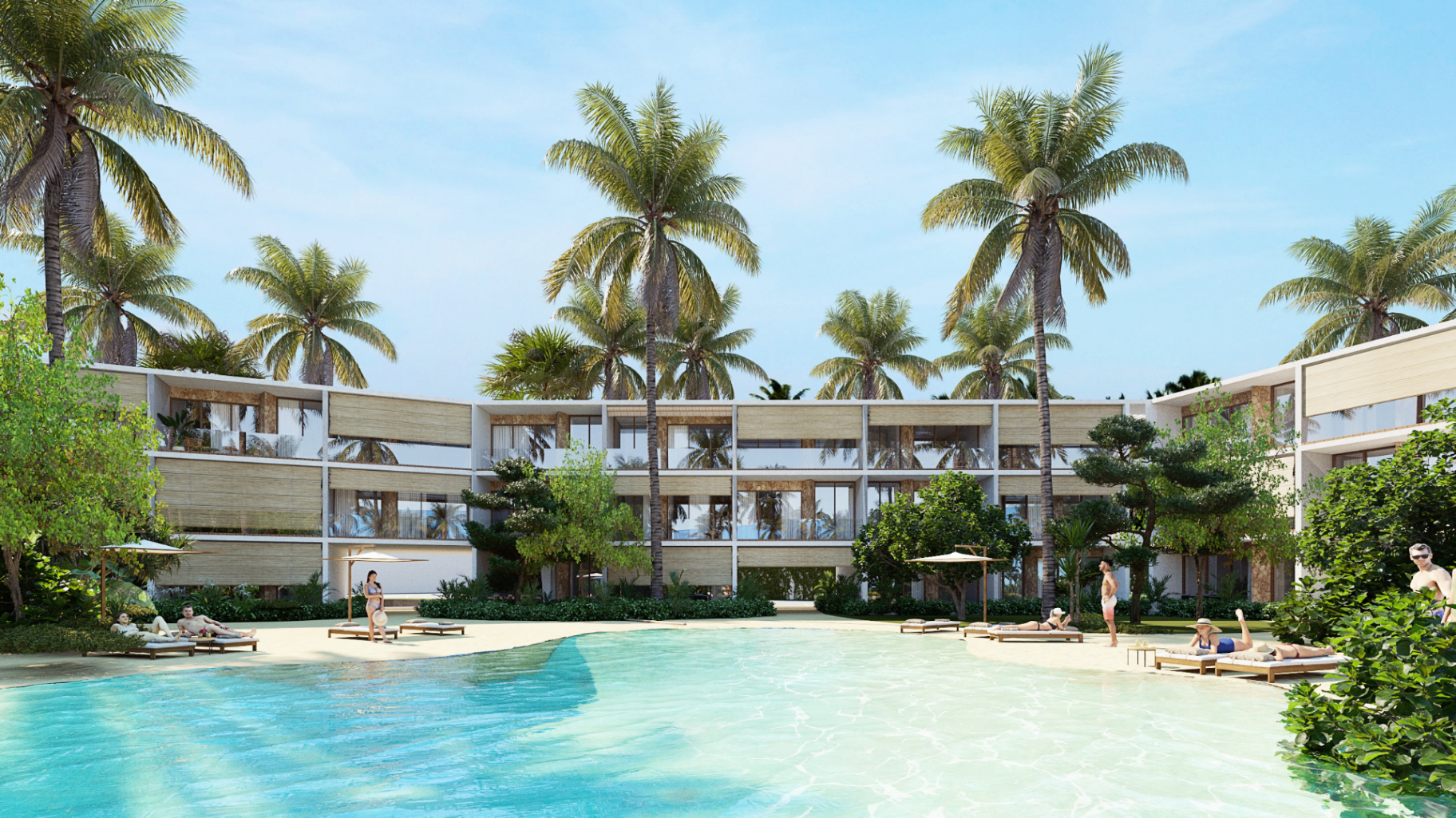 Seasons Residences — pool and hotel building, Pongwe